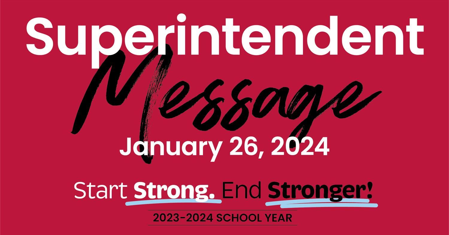 Superintendent Message